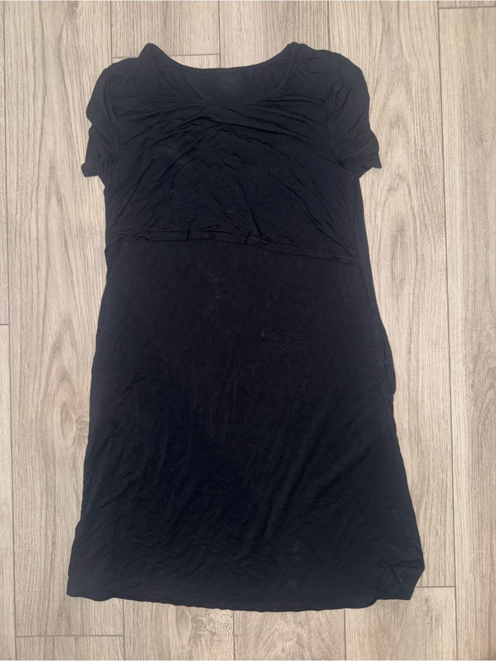 OLD NAVY Black Short Sleeve Maternity/Nursing Dress nightgown